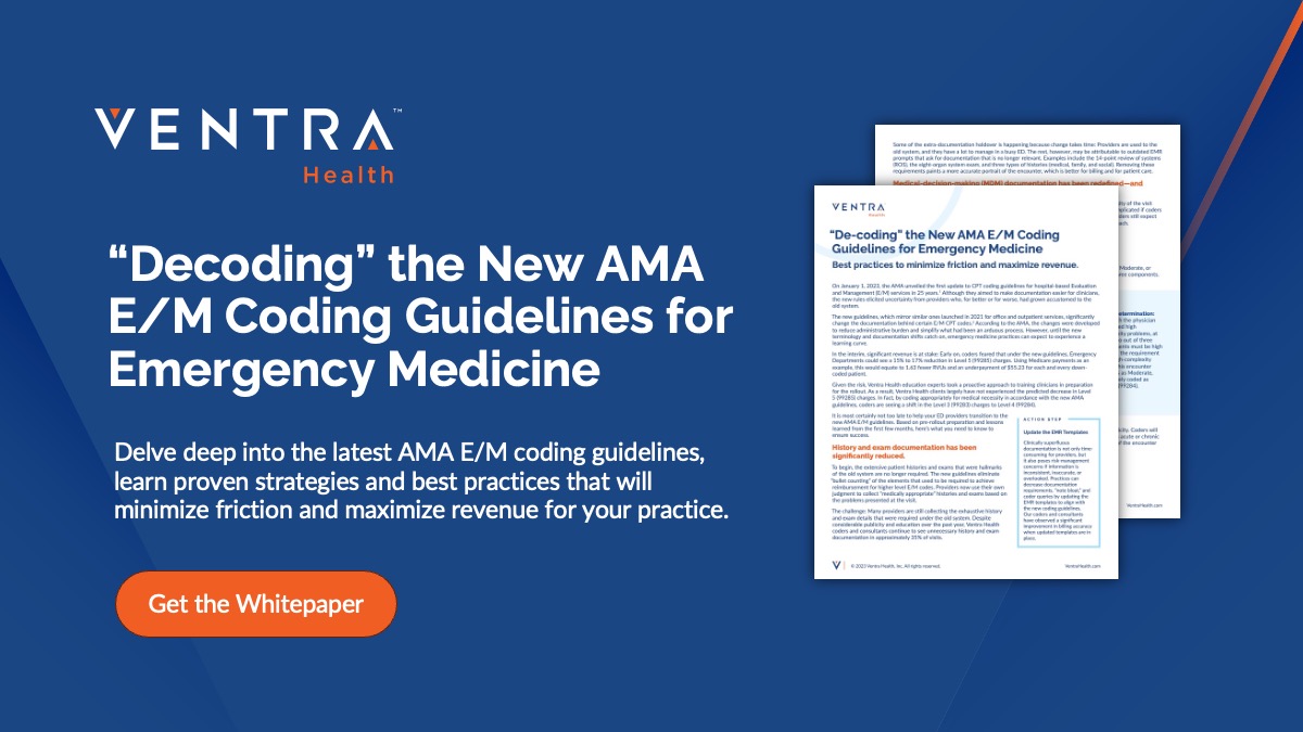DeCoding the AMA E/M Coding Guidelines for Emergency Medicine